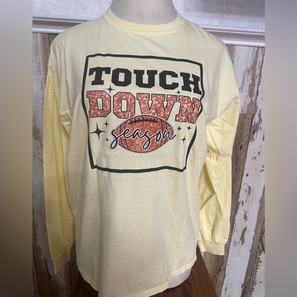 NEW Comfort Colors Football long sleeve t shirt NWT size large